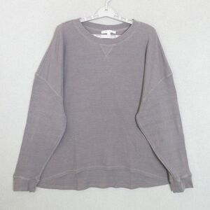 Seven7 Thermal Shirt Mens XXL Waffle Knit Crewneck Long‎ Sleeve Gray Pullover